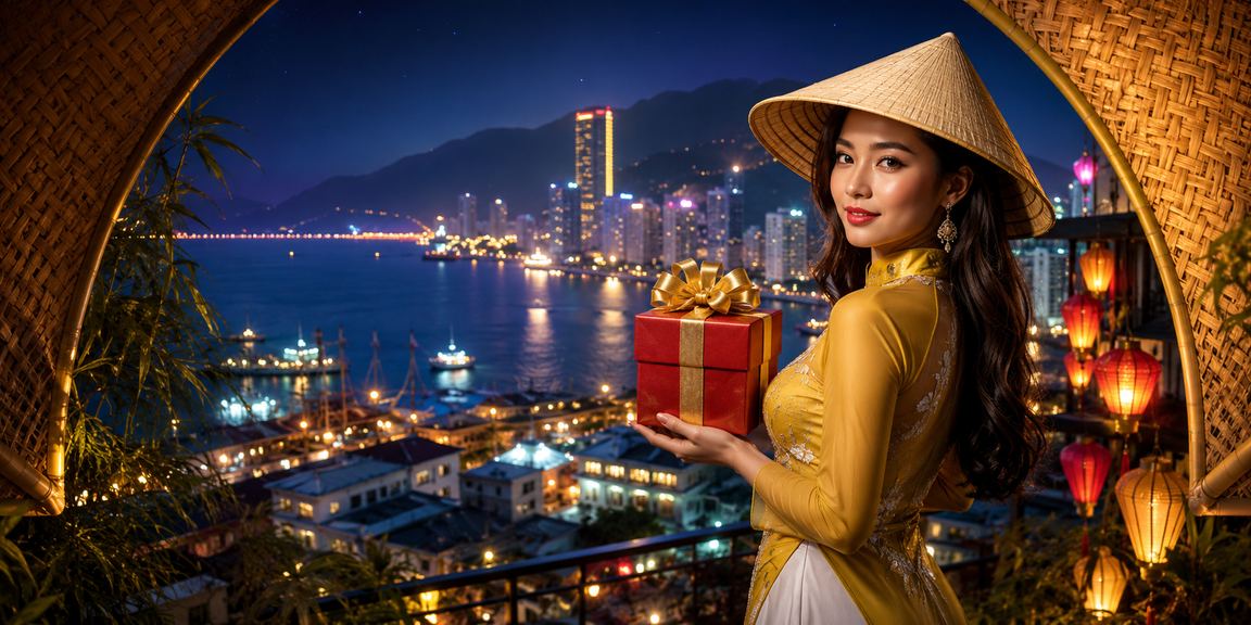 Người dùng Nha Trang cá cược thể thao online với nón lá truyền thống
